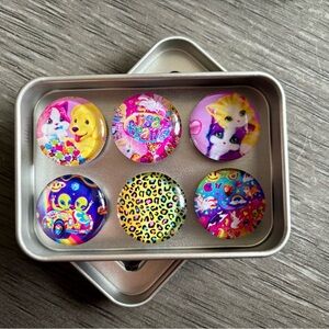 Handmade Lisa Frank Glass Magnet Set
